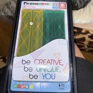 PicassoTiles 6 Piece Magnetic Tiles‎ Race Track Ramp Steam Building...4136